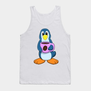 Penguin with Cup of Coffee Tank Top